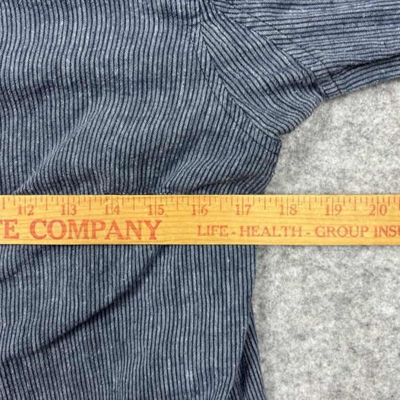 Duluth Trading Co Womens Small Blue Striped Tunic Blouse Top Shirt - Picture 3 of 7